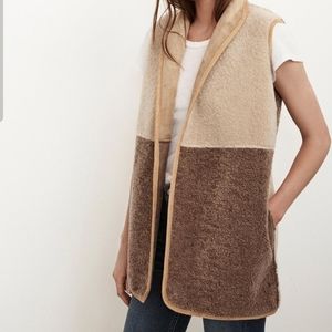 Valetta Reversible Faux Suede Colorblock Vest